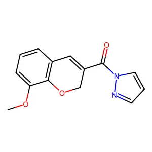 (8-methoxy-2H-chromen-3-yl)(1H-pyrazol-1-yl)methanone structure