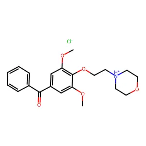 Benzophenone, 3,5-dimethoxy-4-(2-morpholinoethoxy)-, hydrochloride structure