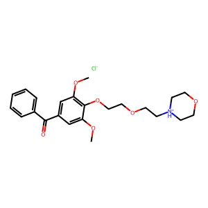 Benzophenone, 3,5-dimethoxy-4-(2-(2-morpholinoethoxy)ethoxy)-, hydrochloride structure