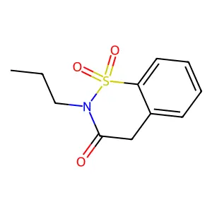 2H-1,2-Benzothiazin-3(4H)-one, 2-propyl-, 1,1-dioxide structure