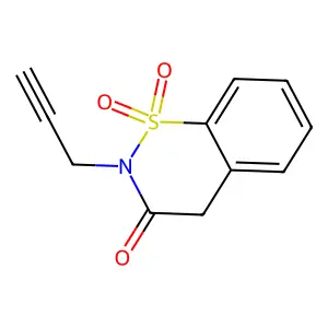 2H-1,2-Benzothiazin-3(4H)-one, 2-(2-propynyl)-, 1,1-dioxide structure