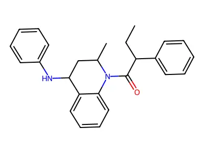 1-[2-methyl-4-(phenylamino)-3,4-dihydroquinolin-1(2H)-yl]-2-phenylbutan-1-one structure