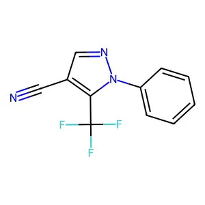 1-phenyl-5-(trifluoromethyl)-1H-pyrazole-4-carbonitrile structure