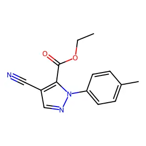ethyl 4-cyano-1-(4-methylphenyl)-1H-pyrazole-5-carboxylate structure