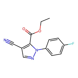 ethyl 4-cyano-1-(4-fluorophenyl)-1H-pyrazole-5-carboxylate structure