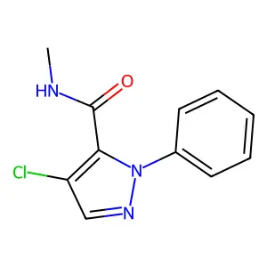 4-chloro-N-methyl-1-phenyl-1H-pyrazole-5-carboxamide structure