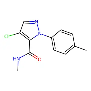 4-chloro-N-methyl-1-(4-methylphenyl)-1H-pyrazole-5-carboxamide structure