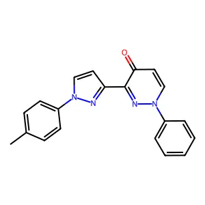 3-[1-(4-methylphenyl)-1H-pyrazol-3-yl]-1-phenyl-4(1H)-pyridazinone structure