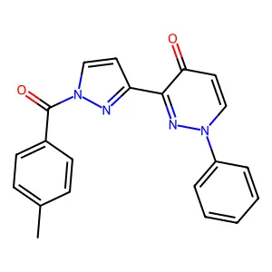 3-[1-(4-methylbenzoyl)-1H-pyrazol-3-yl]-1-phenyl-4(1H)-pyridazinone structure