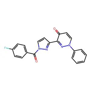 3-[1-(4-fluorobenzoyl)-1H-pyrazol-3-yl]-1-phenyl-4(1H)-pyridazinone structure