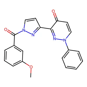 3-[1-(3-methoxybenzoyl)-1H-pyrazol-3-yl]-1-phenyl-4(1H)-pyridazinone structure