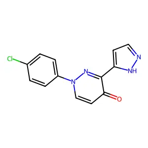 1-(4-chlorophenyl)-3-(1H-pyrazol-5-yl)pyridazin-4-one structure