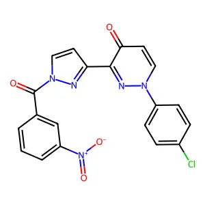 1-(4-Chlorophenyl)-3-[1-(3-nitrobenzoyl)pyrazol-3-yl]pyridazin-4-one structure