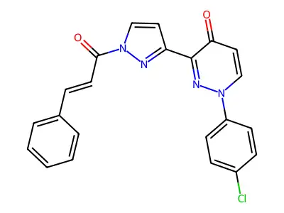 1-(4-Chlorophenyl)-3-[1-(3-phenylprop-2-enoyl)pyrazol-3-yl]pyridazin-4-one structure