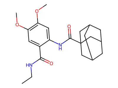 2-(1-Adamantoylamino)-N-ethyl-4,5-dimethoxy-benzamide structure