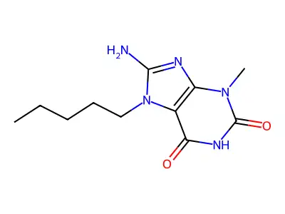 8-Amino-3-methyl-7-pentyl-1H-purine-2,6(3H,7H)-dione structure