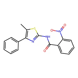 N-(5-methyl-4-phenyl-1,3-thiazol-2-yl)-2-nitrobenzamide structure