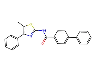 N-(5-methyl-4-phenyl-1,3-thiazol-2-yl)-4-phenylbenzamide structure