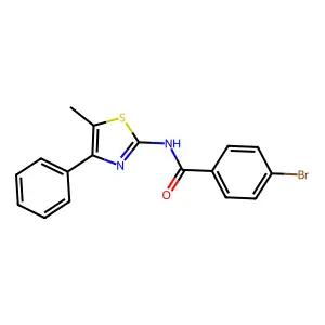 4-bromo-N-(5-methyl-4-phenyl-1,3-thiazol-2-yl)benzamide structure