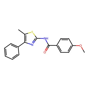 4-methoxy-N-(5-methyl-4-phenyl-1,3-thiazol-2-yl)benzamide structure