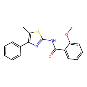 2-methoxy-N-(5-methyl-4-phenyl-1,3-thiazol-2-yl)benzamide structure