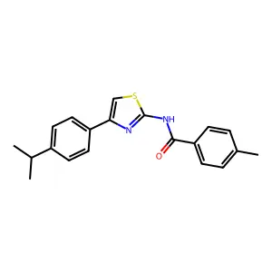 N-(4-(4-isopropylphenyl)thiazol-2-yl)-4-methylbenzamide structure