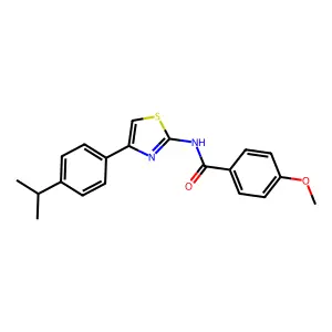 N-(4-(4-isopropylphenyl)thiazol-2-yl)-4-methoxybenzamide structure