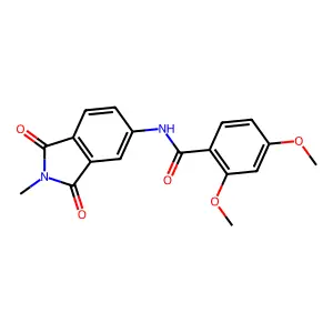 2,4-dimethoxy-N-(2-methyl-1,3-dioxoisoindolin-5-yl)benzamide structure