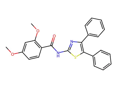 N-(4,5-diphenyl-1,3-thiazol-2-yl)-2,4-dimethoxybenzamide structure