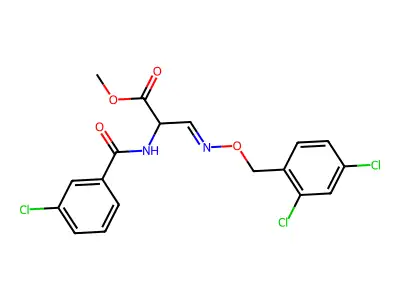 Methyl 2-[(3-chlorobenzoyl)amino]-3-[(2,4-dichlorophenyl)methoxyimino]propanoate structure