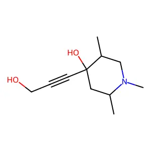 4-(3-Hydroxy-1-propynyl)-1,2,5-trimethyl-4-piperidinol structure