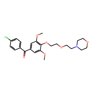 Benzophenone, 4'-chloro-3,5-dimethoxy-4-(2-(2-morpholinoethoxy)ethoxy)- structure