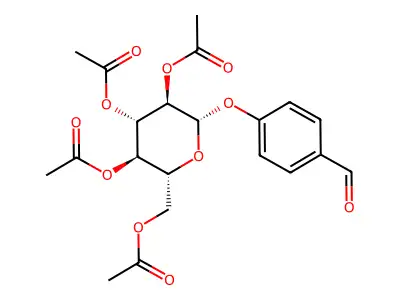 [3,4,5-Tris(acetyloxy)-6-(4-formylphenoxy)oxan-2-YL]methyl acetate structure