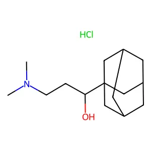 1-(Adamantan-1-yl)-3-(dimethylamino)propan-1-ol--hydrogen chloride (1/1) structure