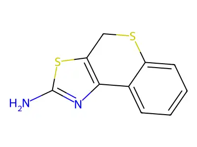 4H-thiochromeno[4,3-d][1,3]thiazol-2-amine structure