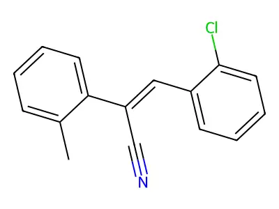 o-Chlorobenzylidene-2-methylphenylacetonitrile structure