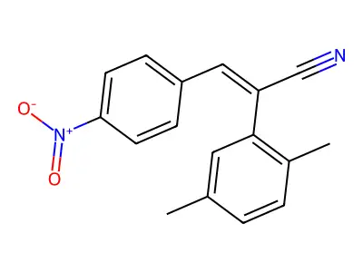 p-Nitrobenzylidene-2,5-dimethylphenylacetonitrile structure
