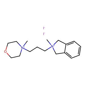 Isoindolium, 2-methyl-2-(3-(4-methyl-4-morpholinio)propyl)-, diiodide structure