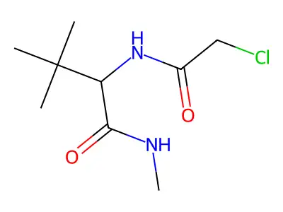 2-[(2-chloroacetyl)amino]-N,3,3-trimethylbutanamide structure