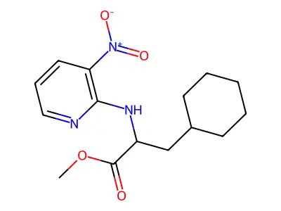 Methyl 3-cyclohexyl-2-[(3-nitropyridin-2-yl)amino]propanoate structure