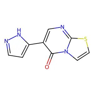 6-(1H-pyrazol-5-yl)-5H-[1,3]thiazolo[3,2-a]pyrimidin-5-one structure