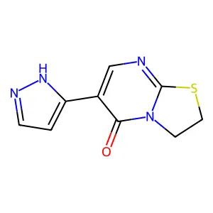 6-(1H-pyrazol-5-yl)-2,3-dihydro-5H-[1,3]thiazolo[3,2-a]pyrimidin-5-one structure