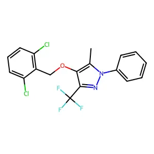 4-[(2,6-dichlorobenzyl)oxy]-5-methyl-1-phenyl-3-(trifluoromethyl)-1H-pyrazole structure