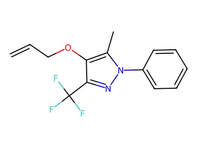 5-Methyl-1-phenyl-4-prop-2-enoxy-3-(trifluoromethyl)pyrazole structure