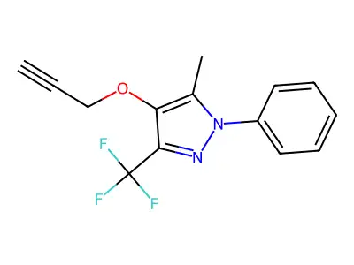 5-methyl-1-phenyl-4-(2-propynyloxy)-3-(trifluoromethyl)-1H-pyrazole structure