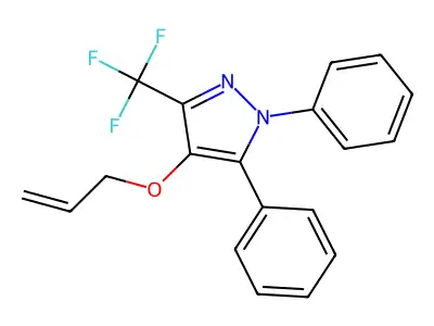 1,5-Diphenyl-4-prop-2-enoxy-3-(trifluoromethyl)pyrazole structure