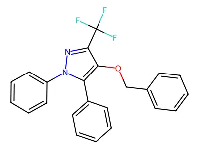 benzyl 1,5-diphenyl-3-(trifluoromethyl)-1H-pyrazol-4-yl ether structure