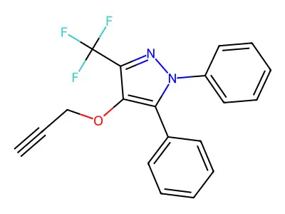 1,5-Diphenyl-4-prop-2-ynoxy-3-(trifluoromethyl)pyrazole structure