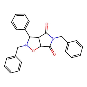 2,5-dibenzyl-3-phenyldihydro-2H-pyrrolo[3,4-d]isoxazole-4,6(3H,5H)-dione structure