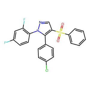 5-(4-chlorophenyl)-1-(2,4-difluorophenyl)-4-(phenylsulfonyl)-1H-pyrazole structure